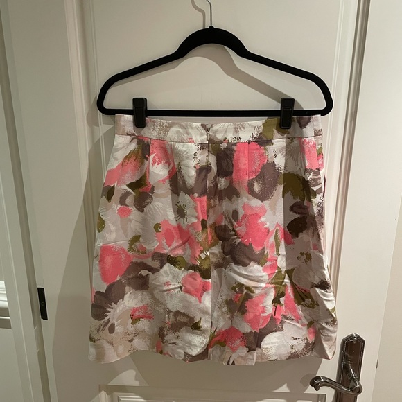 Halogen Pink, Cream & Army Green Floral A-line Skirt - Picture 4 of 5